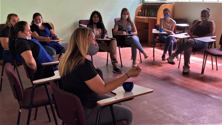Women of Projecto Florecer in Medellin attend a workshop