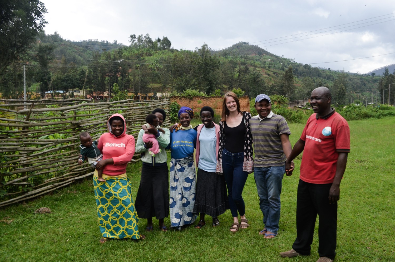 Wanderful author Alicia Erickson with the Red Rocks weaving cooperative in Rwanda