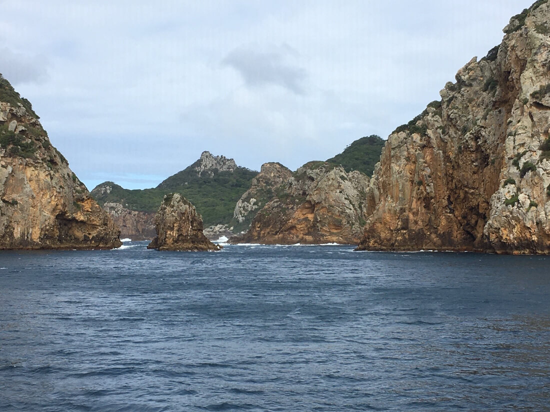 Rocky island features and scenery