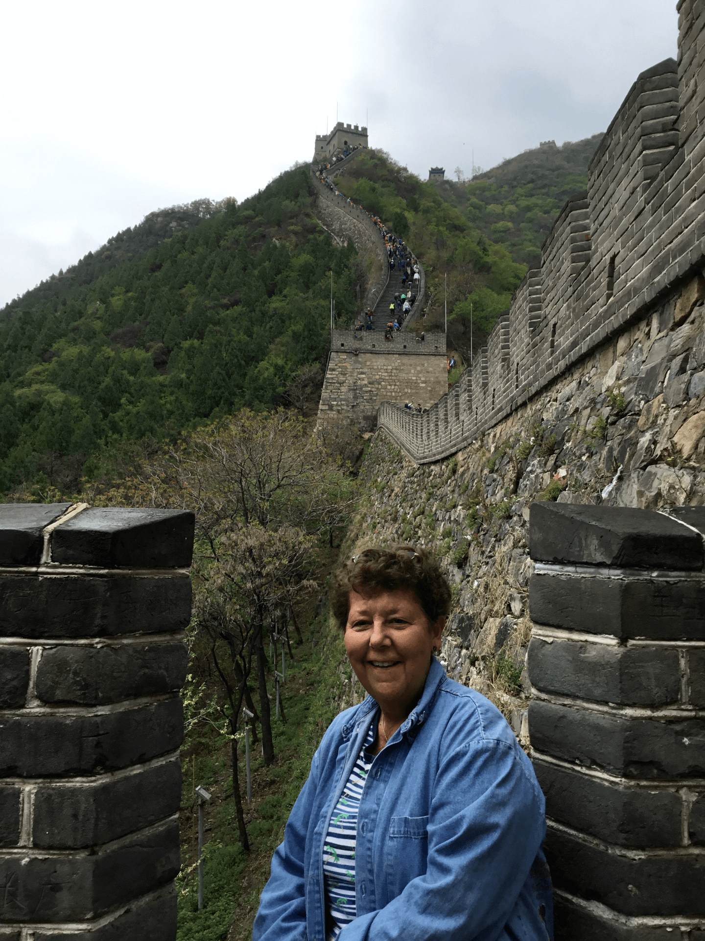 Deborah Graves at the Great Wall of China