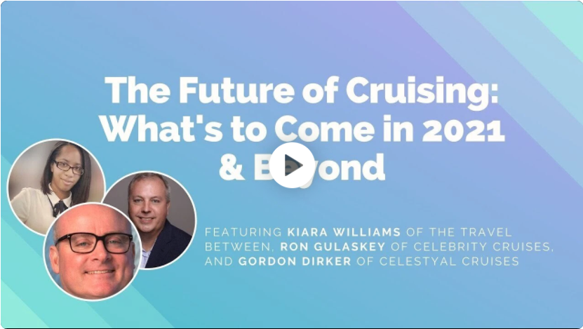 Video image from the panel discussion about the future of cruising with Wanderful