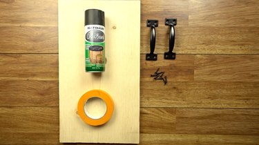 Materials for DIY chalkboard serving tray.