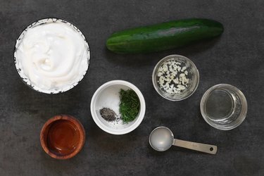 Ingredients for tzatziki sauce