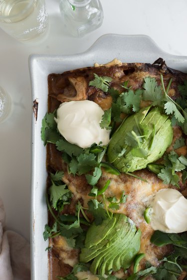Enchilada Tray Bake is a delicious meal that comes together so easily.