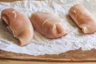 Three boneless skinless chicken breasts