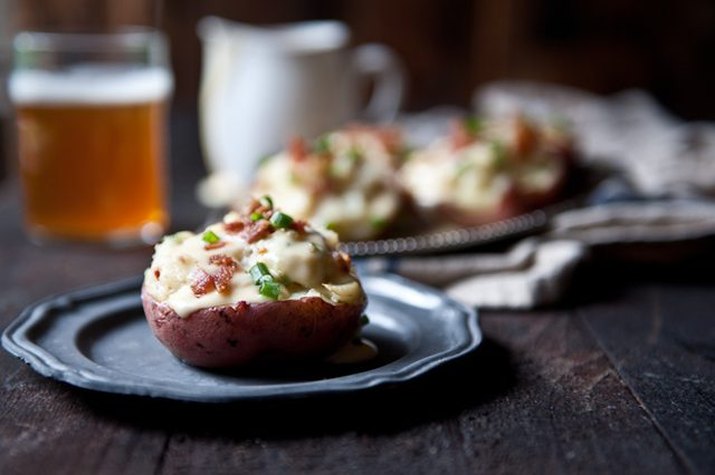 Twice-Baked Beer Cheese Red Potatoes