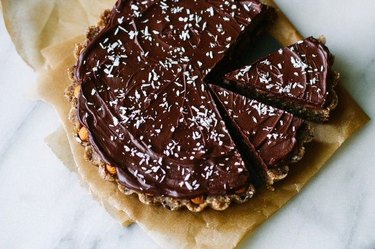 Chocolate coconut tart