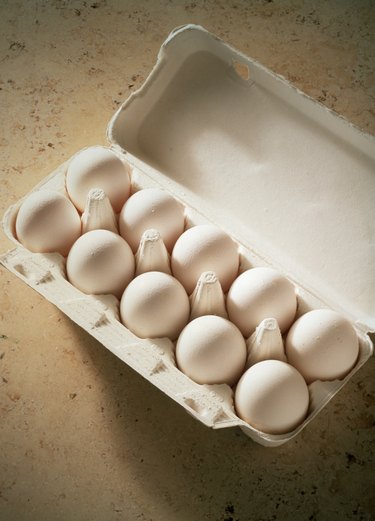 Fresh Eggs in an Egg Carton